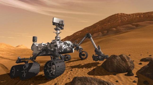 Une analyse effectuée par le robot Mars Curiosity a permis de découvrir que le sol martien contenait de l'eau. (NASA / AFP)